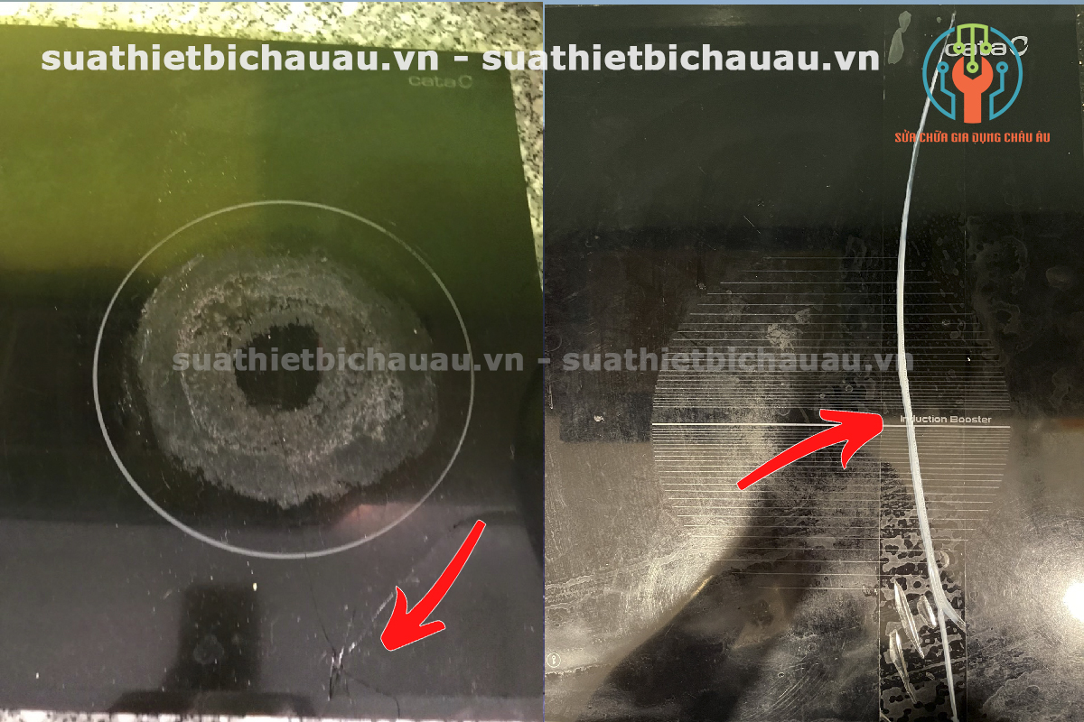 Nứt vỡ mặt kính Cata do rơi vật nặng vào