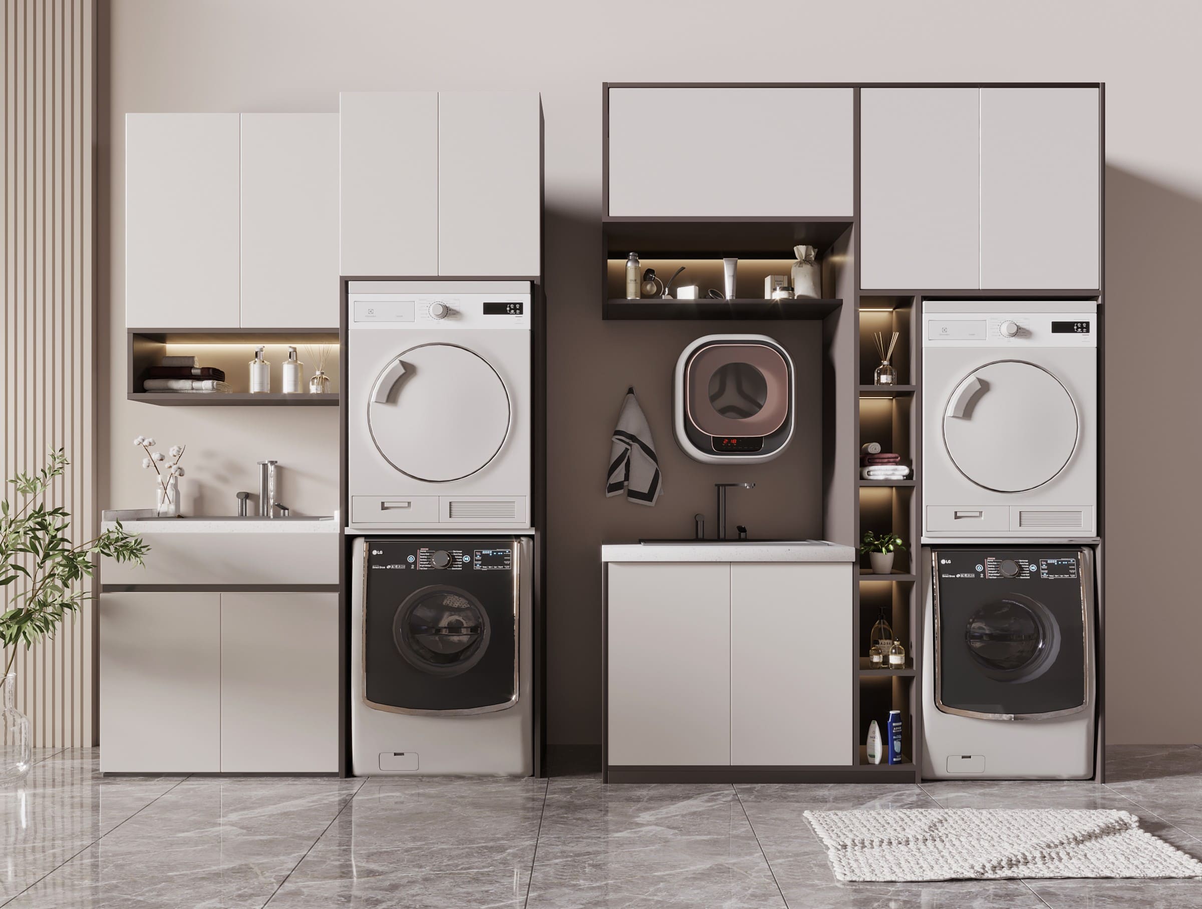 Trên thị trường hiện có đa dạng các mã tháp giặt sấy LG WashTower