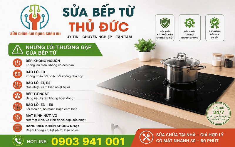 Bếp từ có thể xuất hiện sự cố hỏng hóc bất cứ lúc nào trong quá trình sử dụng