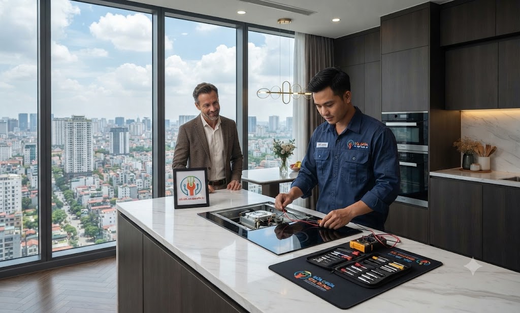 Quy trình sửa bếp từ cẩn thận qua từng bước cẩn thận từ đội ngũ thợ có chuyên môn