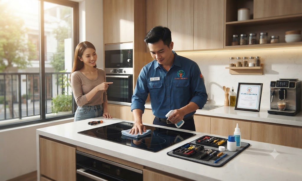 Chi phí không còn là nỗi lo đối với khách hàng khi sửa bếp từ Vanessa