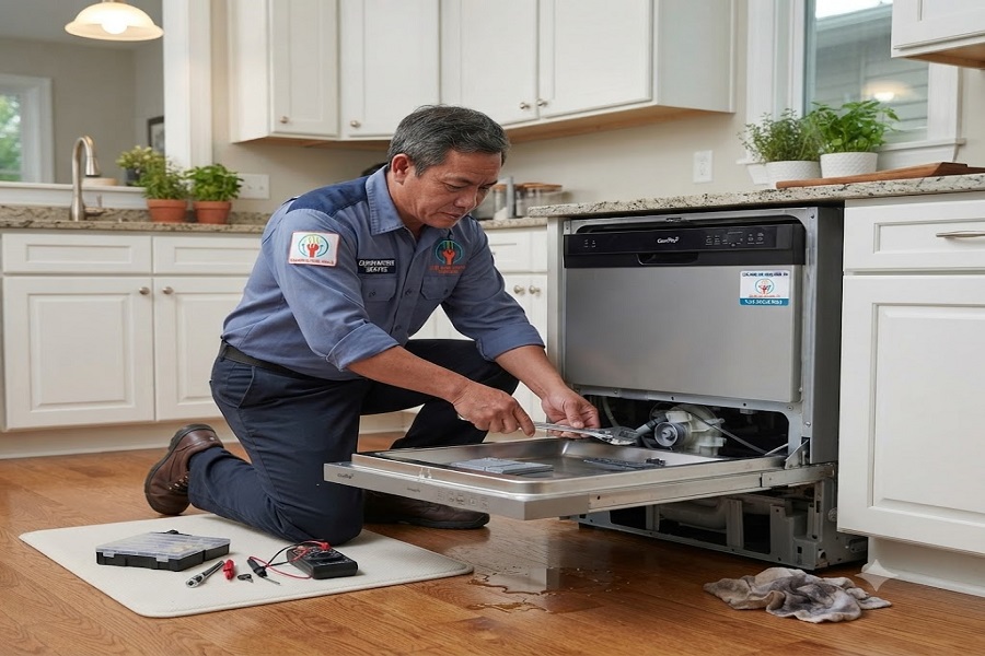Kỹ thuật viên sử dụng các thiết bị hỗ trợ kiểm tra mã lỗi nhanh nhất