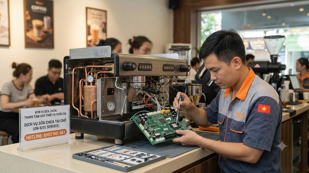 Dịch vụ sửa máy pha café Conti tại nhà – Sửa Thiết Bị Châu Âu chuyên nghiệp, tận tâm